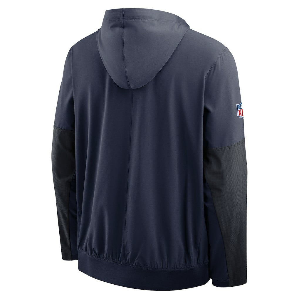 Denver Broncos Sideline Anorak Half-Zip Hoodie Jacket - Navy - Nike