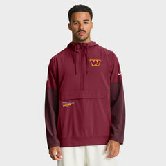 Washington Commanders Sideline Anorak Half-Zip Hoodie Jacket - Burgundy - Nike