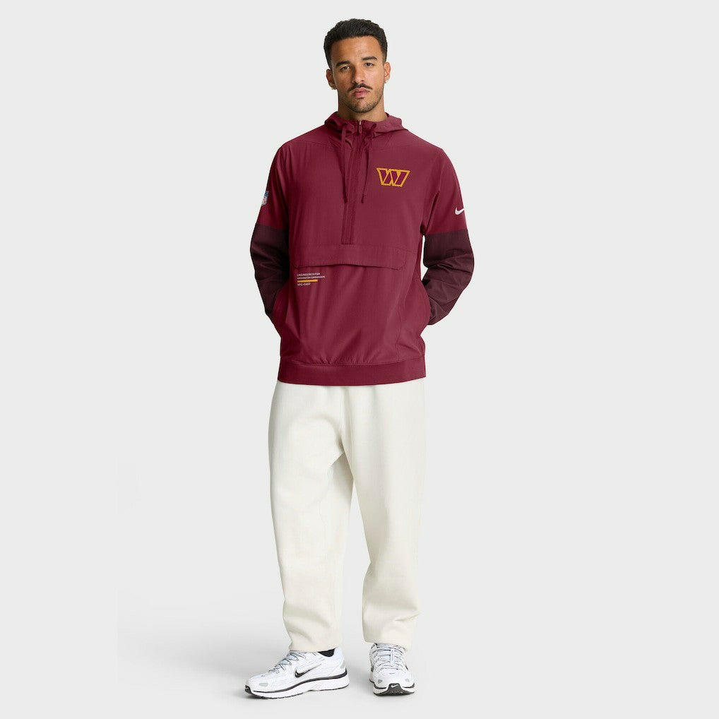 Washington Commanders Sideline Anorak Half-Zip Hoodie Jacket - Burgundy - Nike