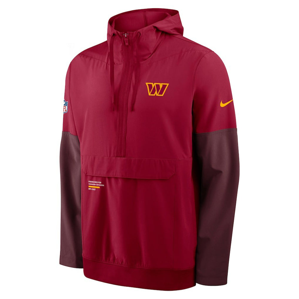 Washington Commanders Sideline Anorak Half-Zip Hoodie Jacket - Burgundy - Nike