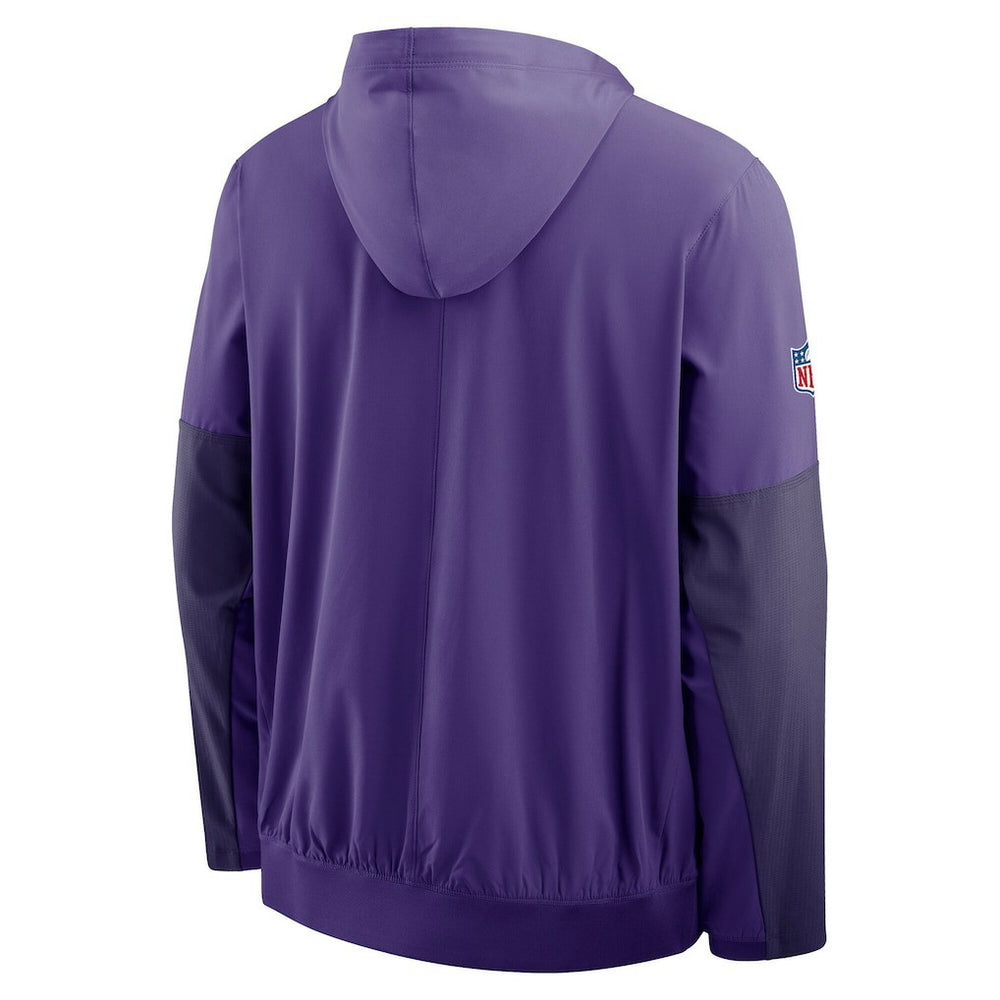 Minnesota Vikings Sideline Anorak Half-Zip Hoodie Jacket - Purple - Nike
