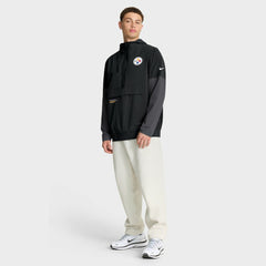 Pittsburgh Steelers Sideline Anorak Half-Zip Hoodie Jacket - Black - Nike