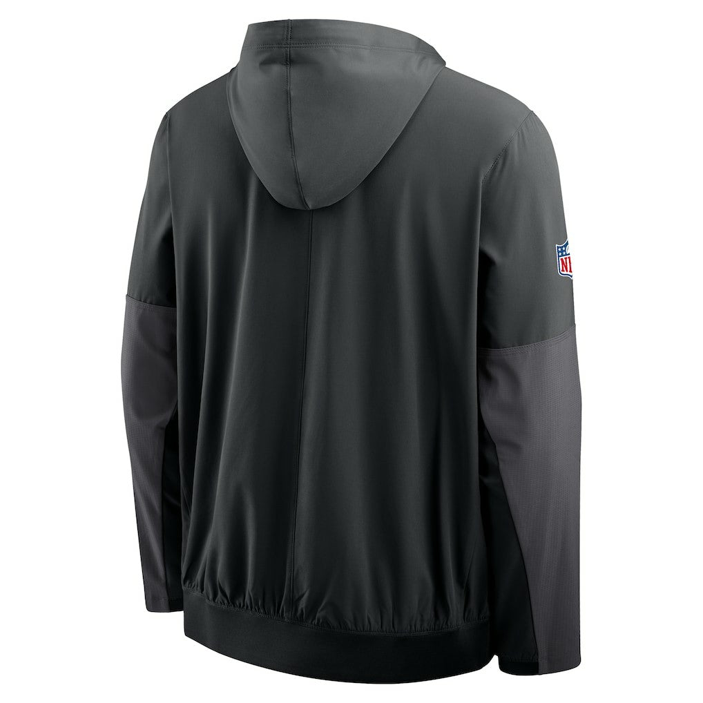Pittsburgh Steelers Sideline Anorak Half-Zip Hoodie Jacket - Black - Nike