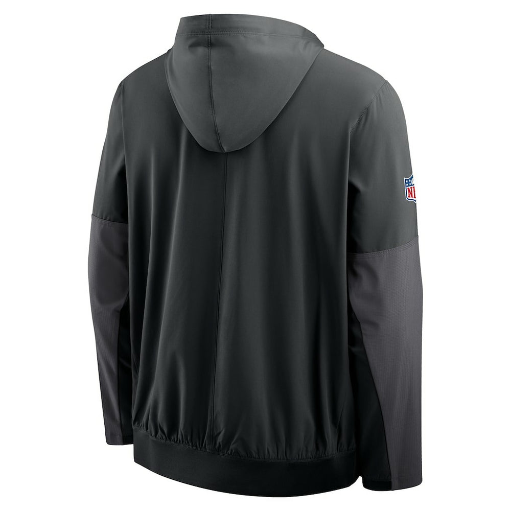 Las Vegas Raiders Sideline Anorak Half-Zip Hoodie Jacket - Black - Nike