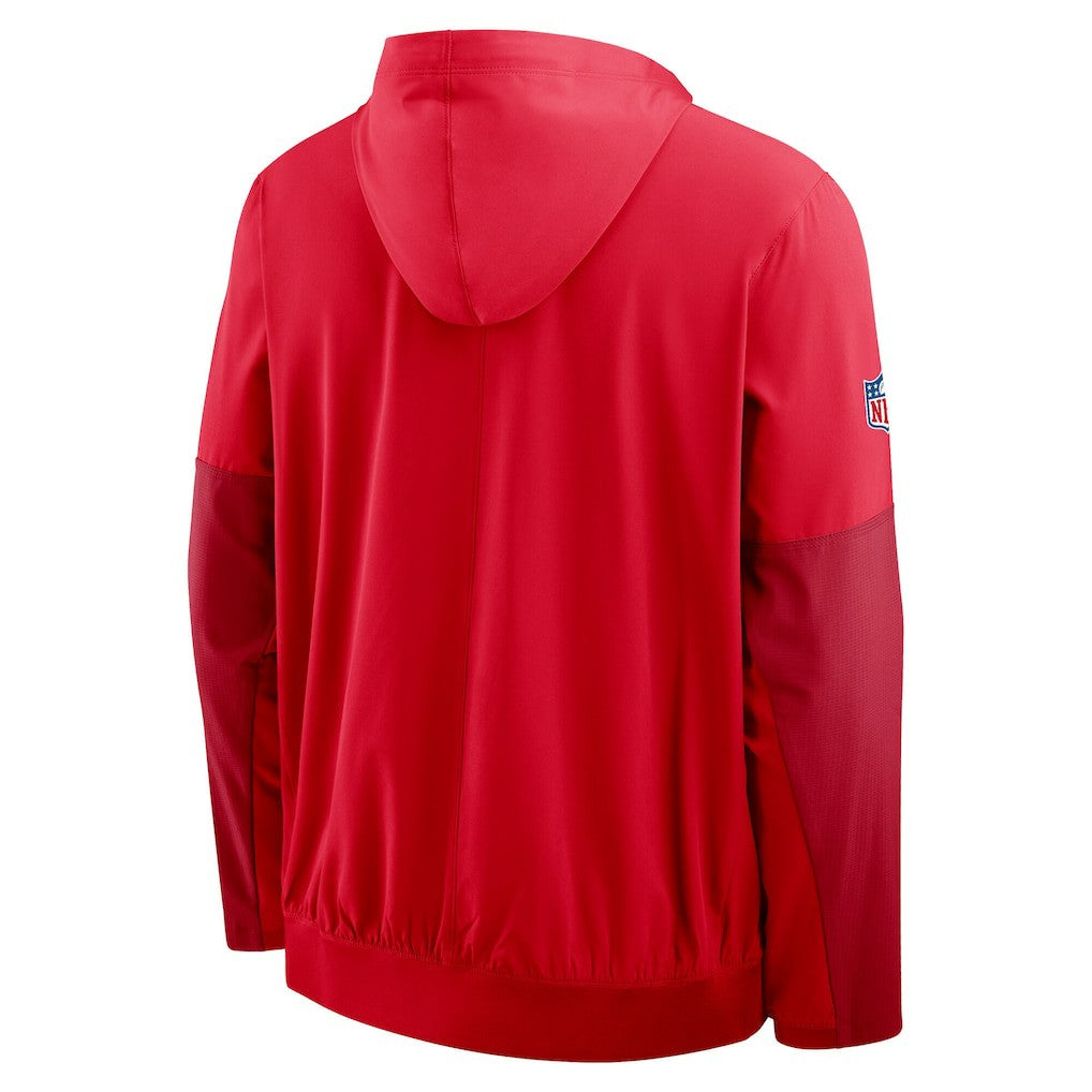 Kansas City Chiefs Sideline Anorak Half-Zip Hoodie Jacket - Red - Nike