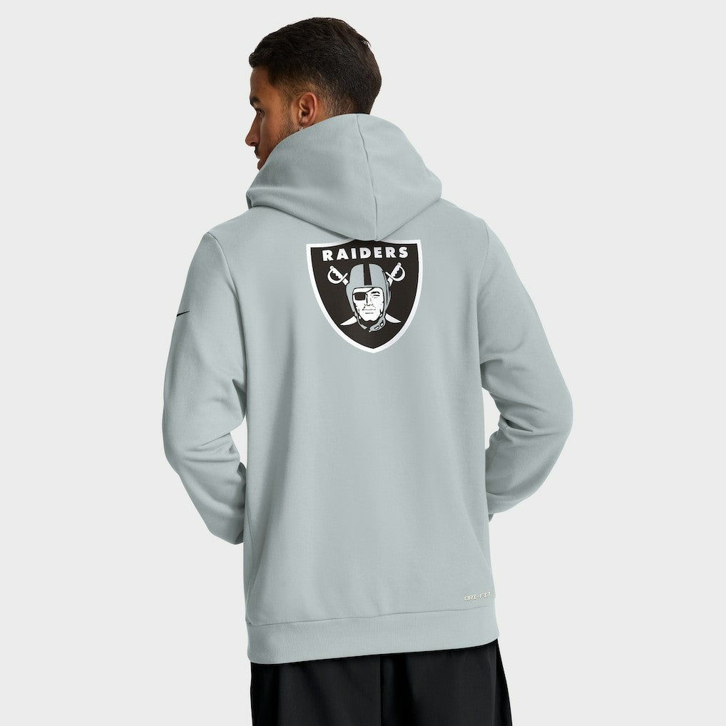 Las Vegas Raiders Sideline Standard Issue Utility Player Dri-FIT Full-Zip Hoodie - Silver - Nike