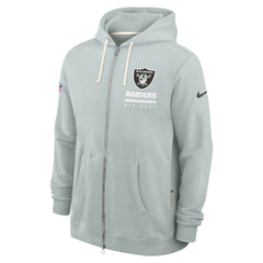 Las Vegas Raiders Sideline Standard Issue Utility Player Dri-FIT Full-Zip Hoodie - Silver - Nike