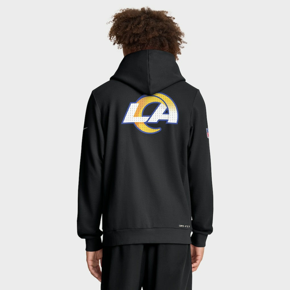 Los Angeles Rams Sideline Standard Issue Utility Player Dri-FIT Full-Zip Hoodie - Black - Nike