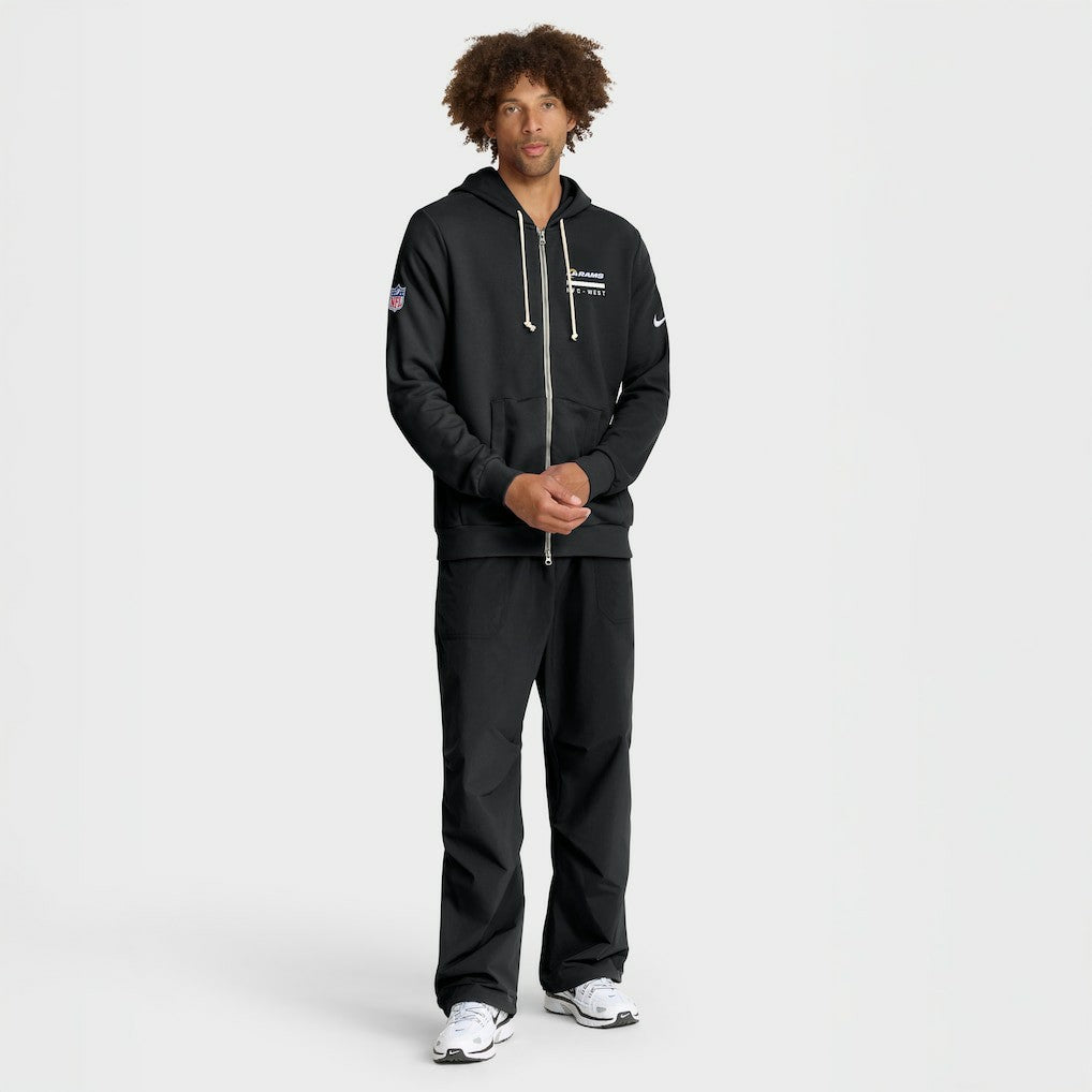 Los Angeles Rams Sideline Standard Issue Utility Player Dri-FIT Full-Zip Hoodie - Black - Nike