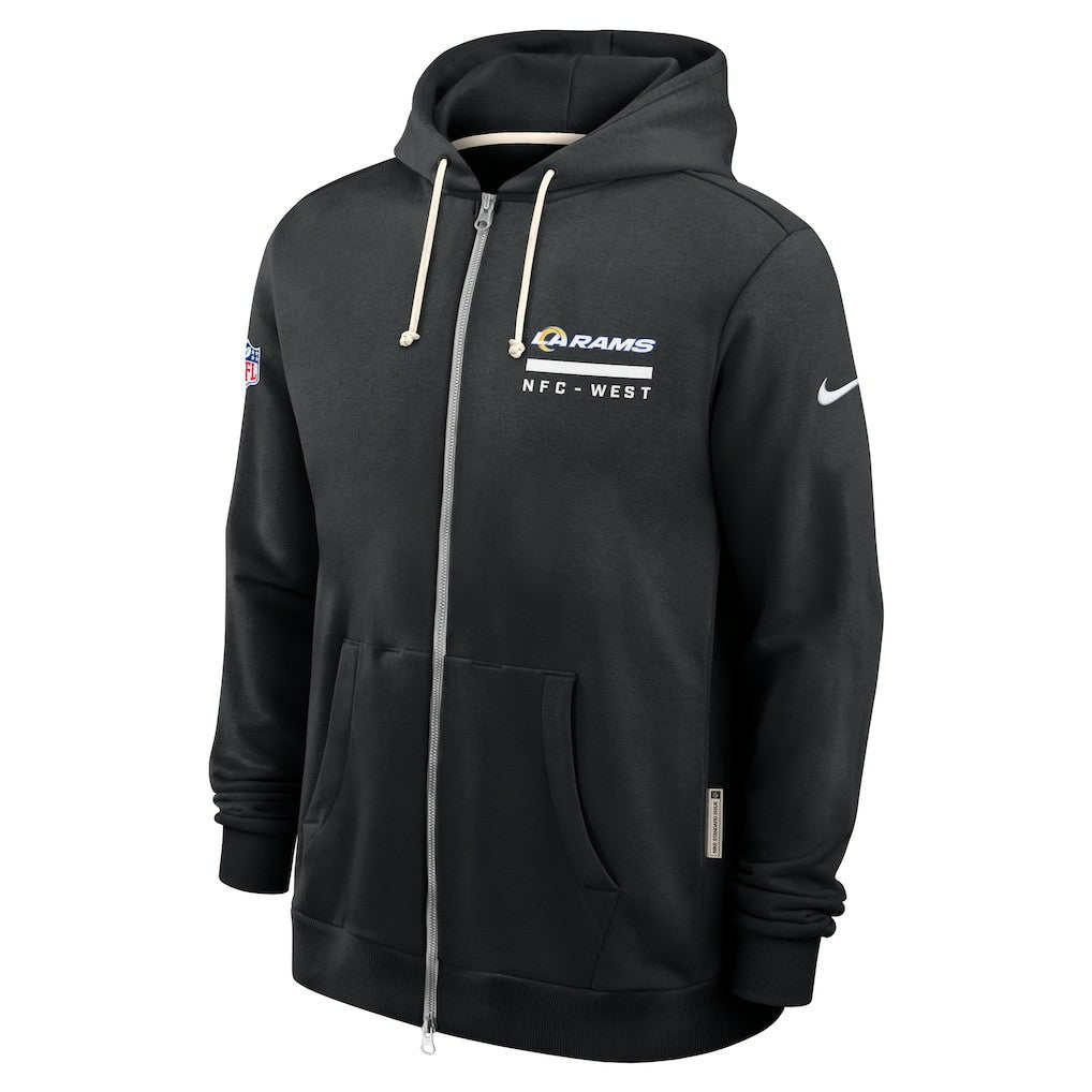 Los Angeles Rams Sideline Standard Issue Utility Player Dri-FIT Full-Zip Hoodie - Black - Nike