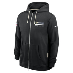 Los Angeles Rams Sideline Standard Issue Utility Player Dri-FIT Full-Zip Hoodie - Black - Nike