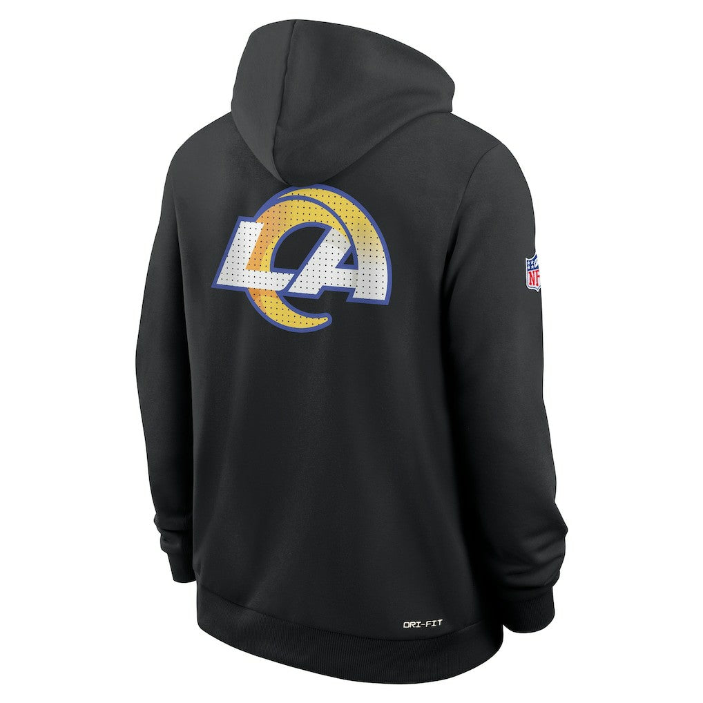Los Angeles Rams Sideline Standard Issue Utility Player Dri-FIT Full-Zip Hoodie - Black - Nike