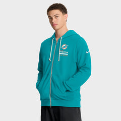 Miami Dolphins Sideline Standard Issue Utility Player Dri-FIT Full-Zip Hoodie - Aqua - Nike
