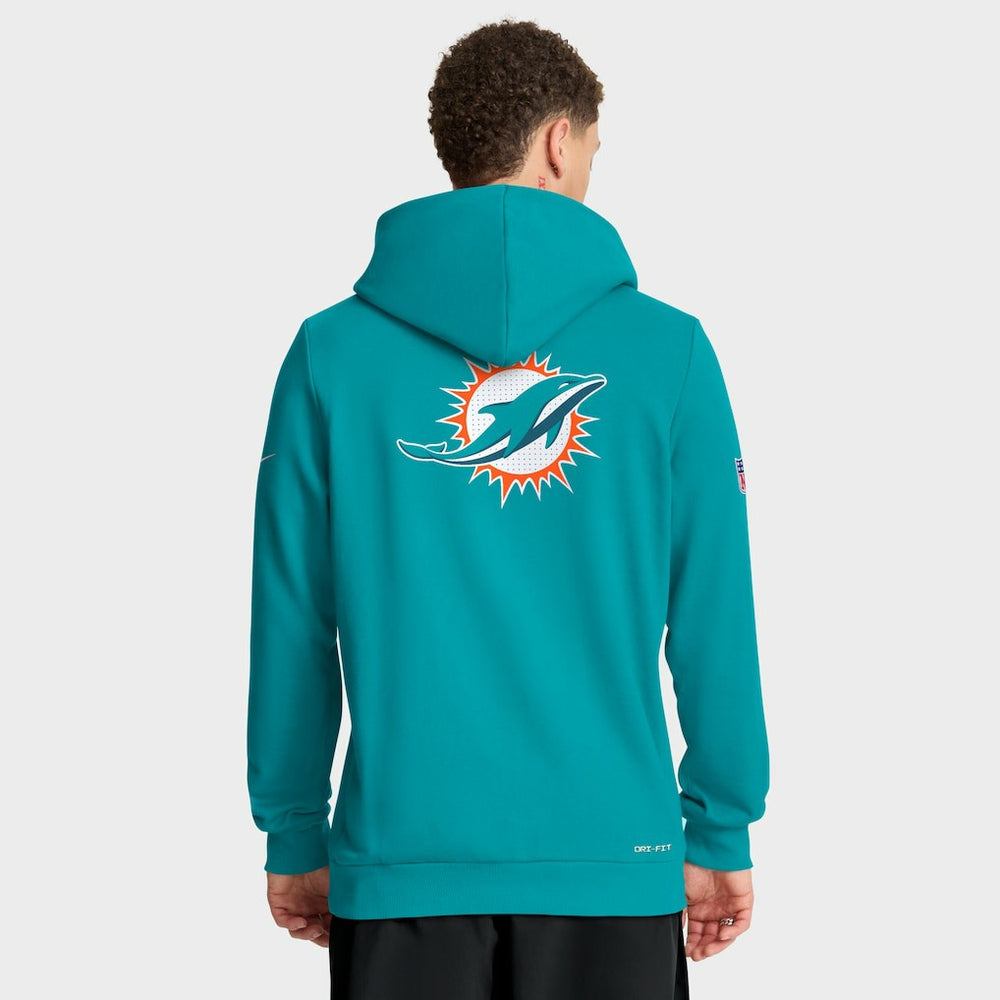 Miami Dolphins Sideline Standard Issue Utility Player Dri-FIT Full-Zip Hoodie - Aqua - Nike