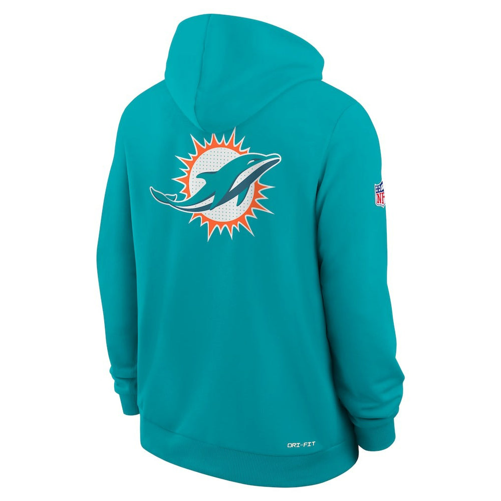 Miami Dolphins Sideline Standard Issue Utility Player Dri-FIT Full-Zip Hoodie - Aqua - Nike