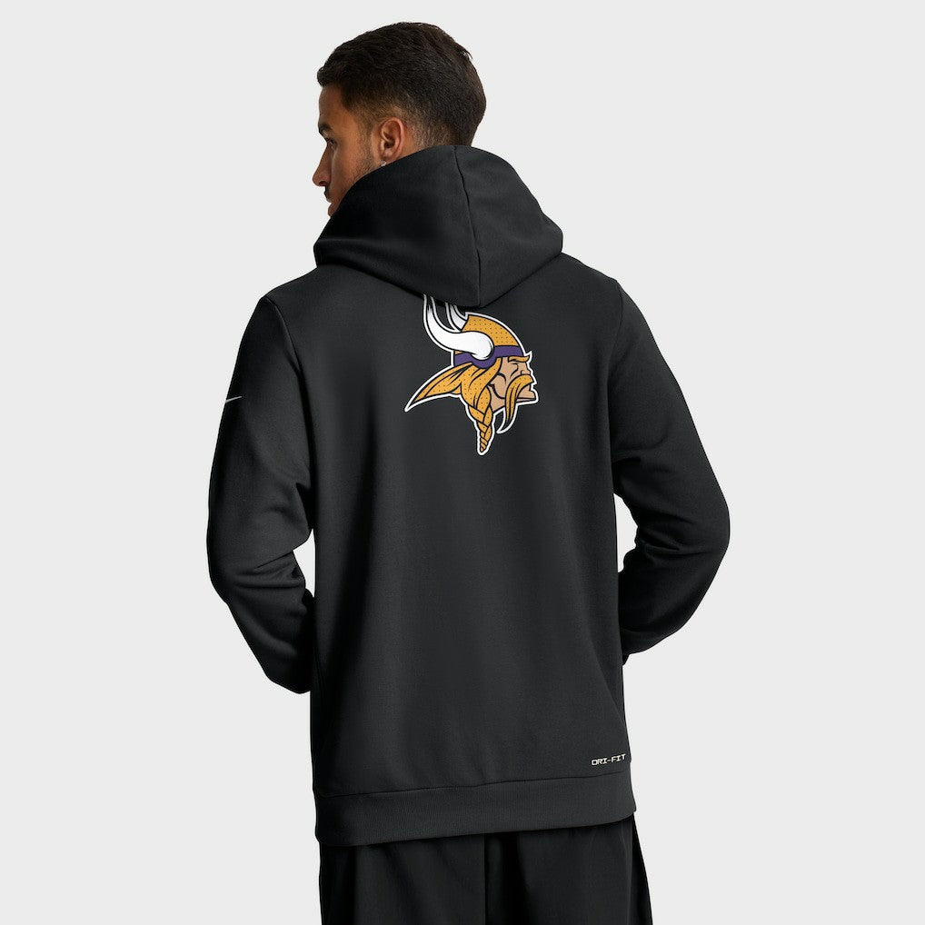Minnesota Vikings Sideline Standard Issue Utility Player Dri-FIT Full-Zip Hoodie - Black - Nike