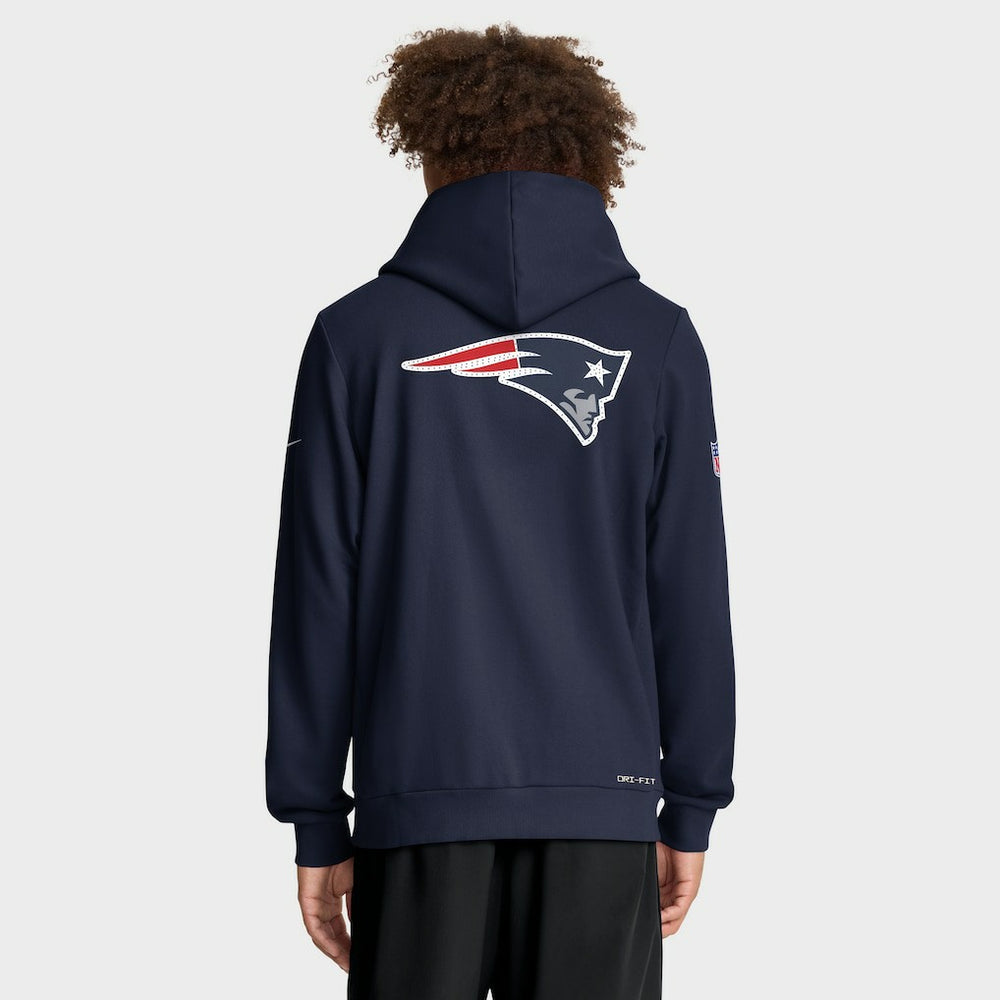 New England Patriots Sideline Standard Issue Utility Player Dri-FIT Full-Zip Hoodie - Navy - Nike