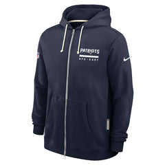 New England Patriots Sideline Standard Issue Utility Player Dri-FIT Full-Zip Hoodie - Navy - Nike