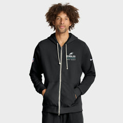 Philadelphia Eagles Sideline Standard Issue Utility Player Dri-FIT Full-Zip Hoodie - Black - Nike