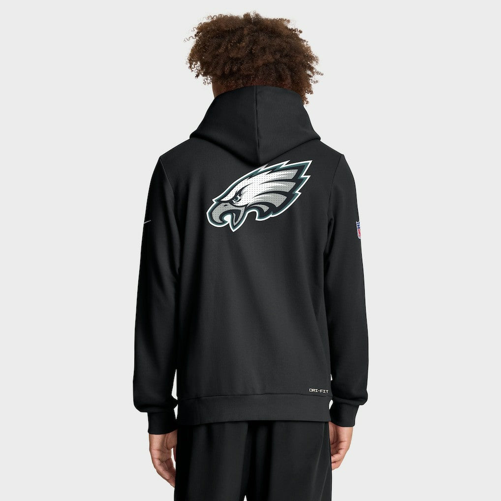 Philadelphia Eagles Sideline Standard Issue Utility Player Dri-FIT Full-Zip Hoodie - Black - Nike