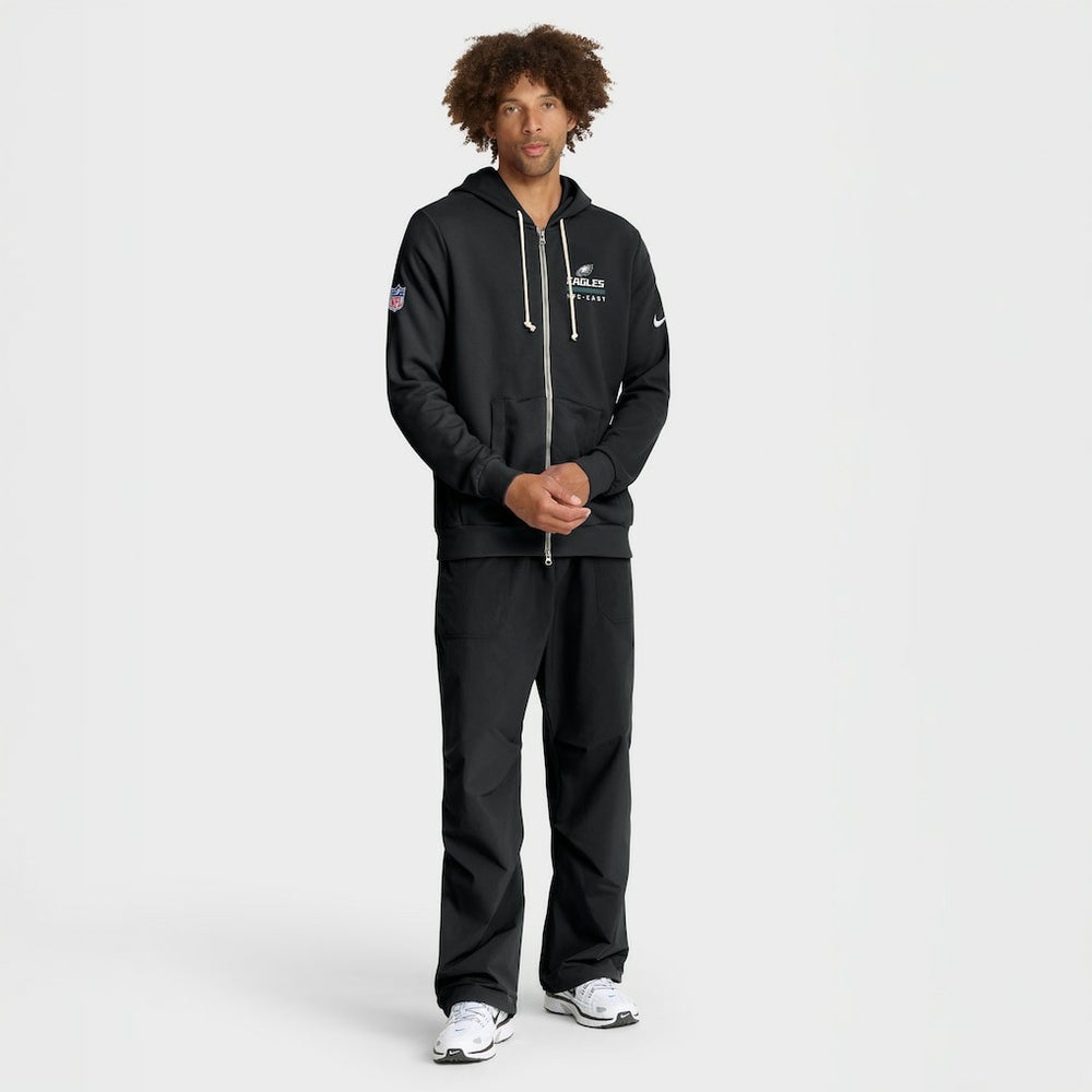 Philadelphia Eagles Sideline Standard Issue Utility Player Dri-FIT Full-Zip Hoodie - Black - Nike
