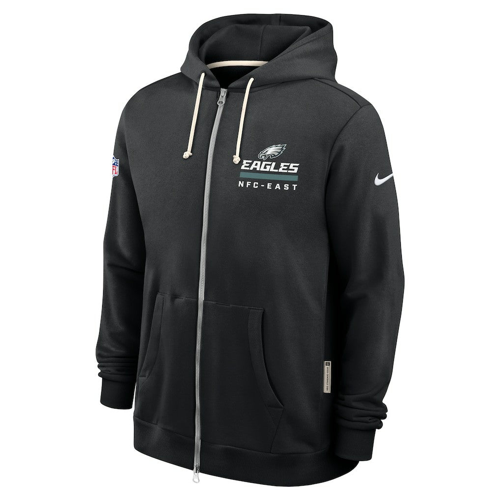 Philadelphia Eagles Sideline Standard Issue Utility Player Dri-FIT Full-Zip Hoodie - Black - Nike