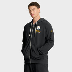 Pittsburgh Steelers Sideline Standard Issue Utility Player Dri-FIT Full-Zip Hoodie - Black - Nike