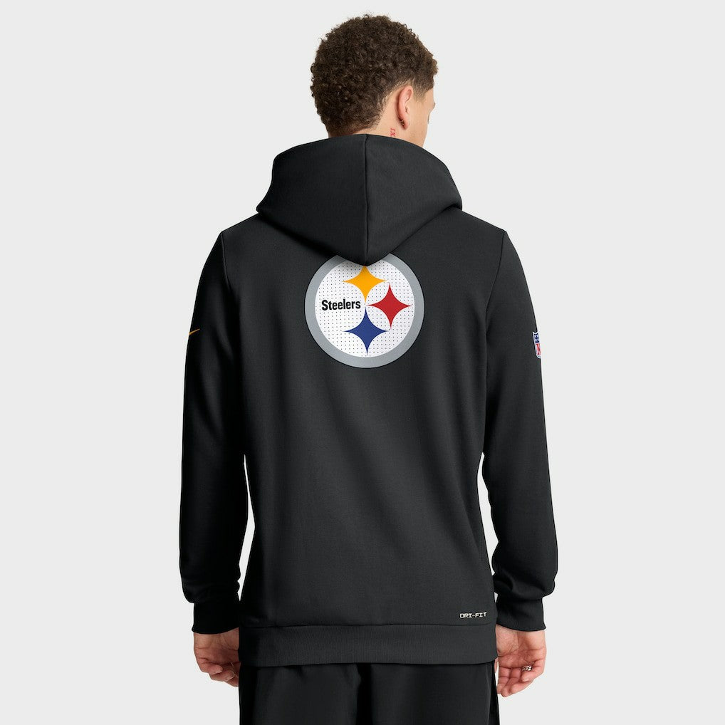 Pittsburgh Steelers Sideline Standard Issue Utility Player Dri-FIT Full-Zip Hoodie - Black - Nike