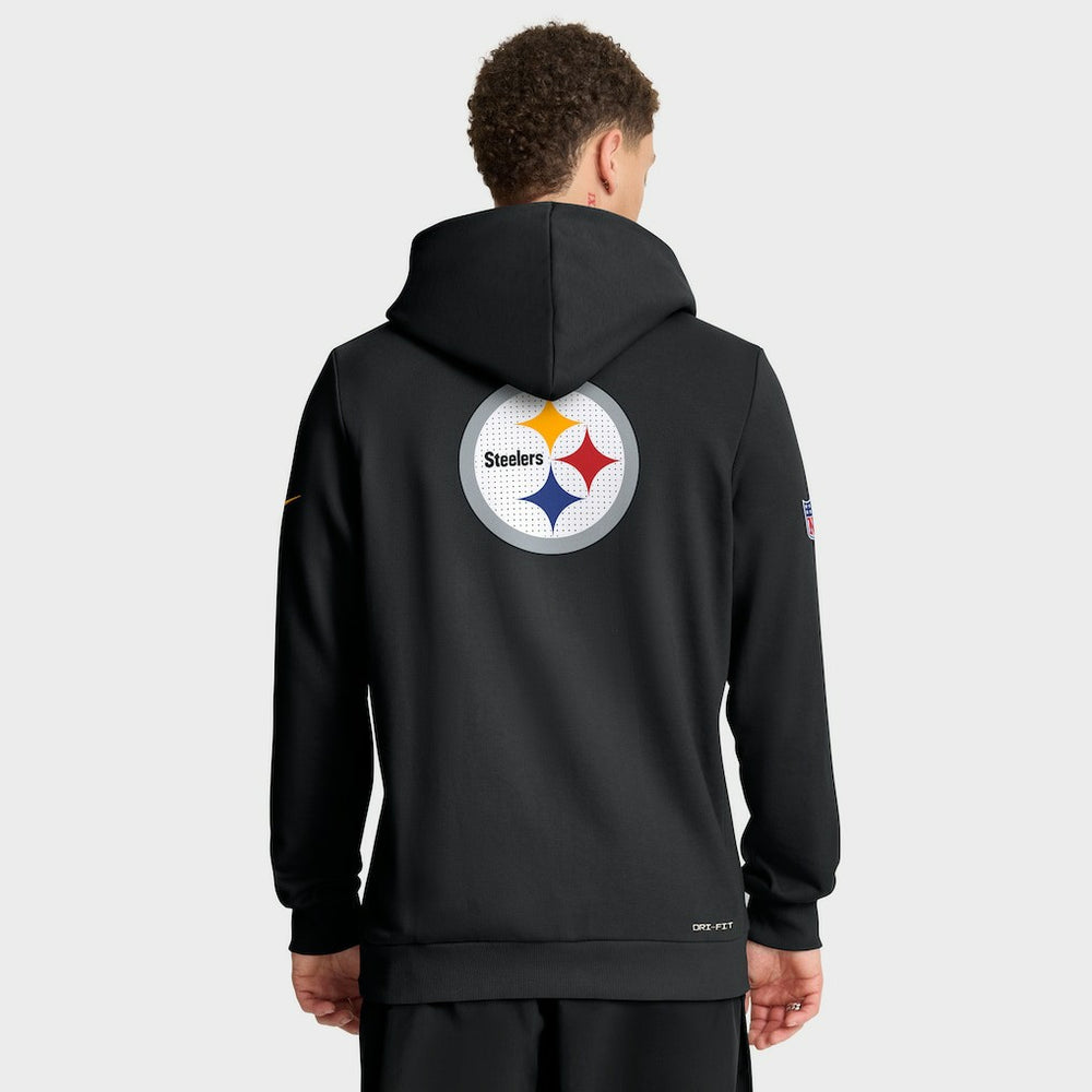 Pittsburgh Steelers Sideline Standard Issue Utility Player Dri-FIT Full-Zip Hoodie - Black - Nike