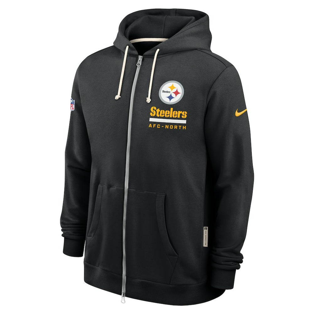 Pittsburgh Steelers Sideline Standard Issue Utility Player Dri-FIT Full-Zip Hoodie - Black - Nike