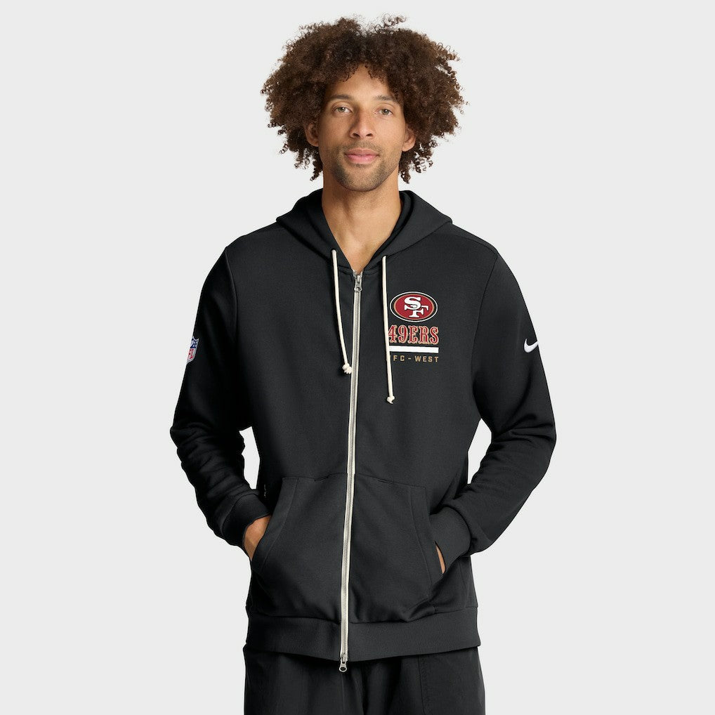 San Francisco 49ers Sideline Standard Issue Utility Player Dri-FIT Full-Zip Hoodie - Black - Nike