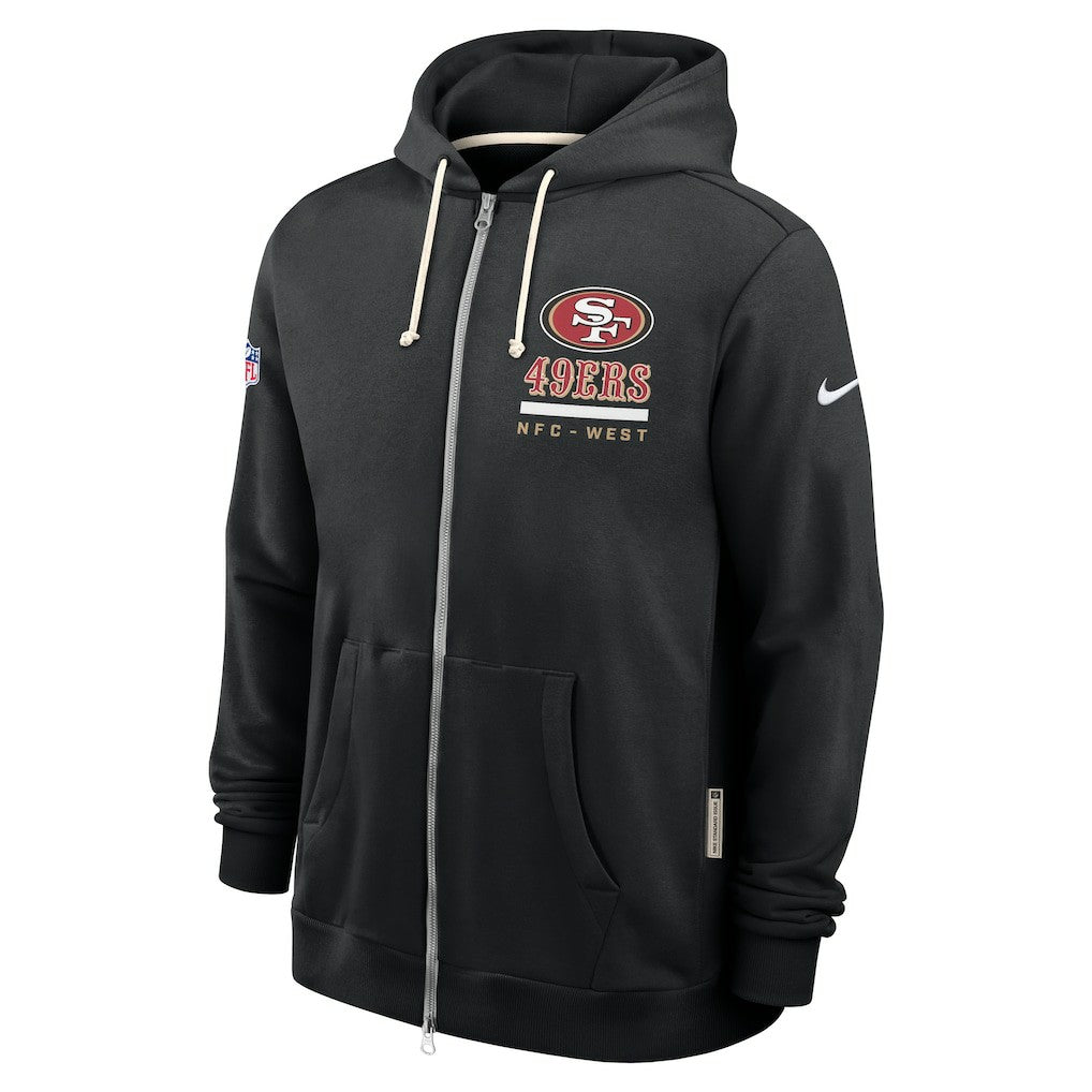 San Francisco 49ers Sideline Standard Issue Utility Player Dri-FIT Full-Zip Hoodie - Black - Nike