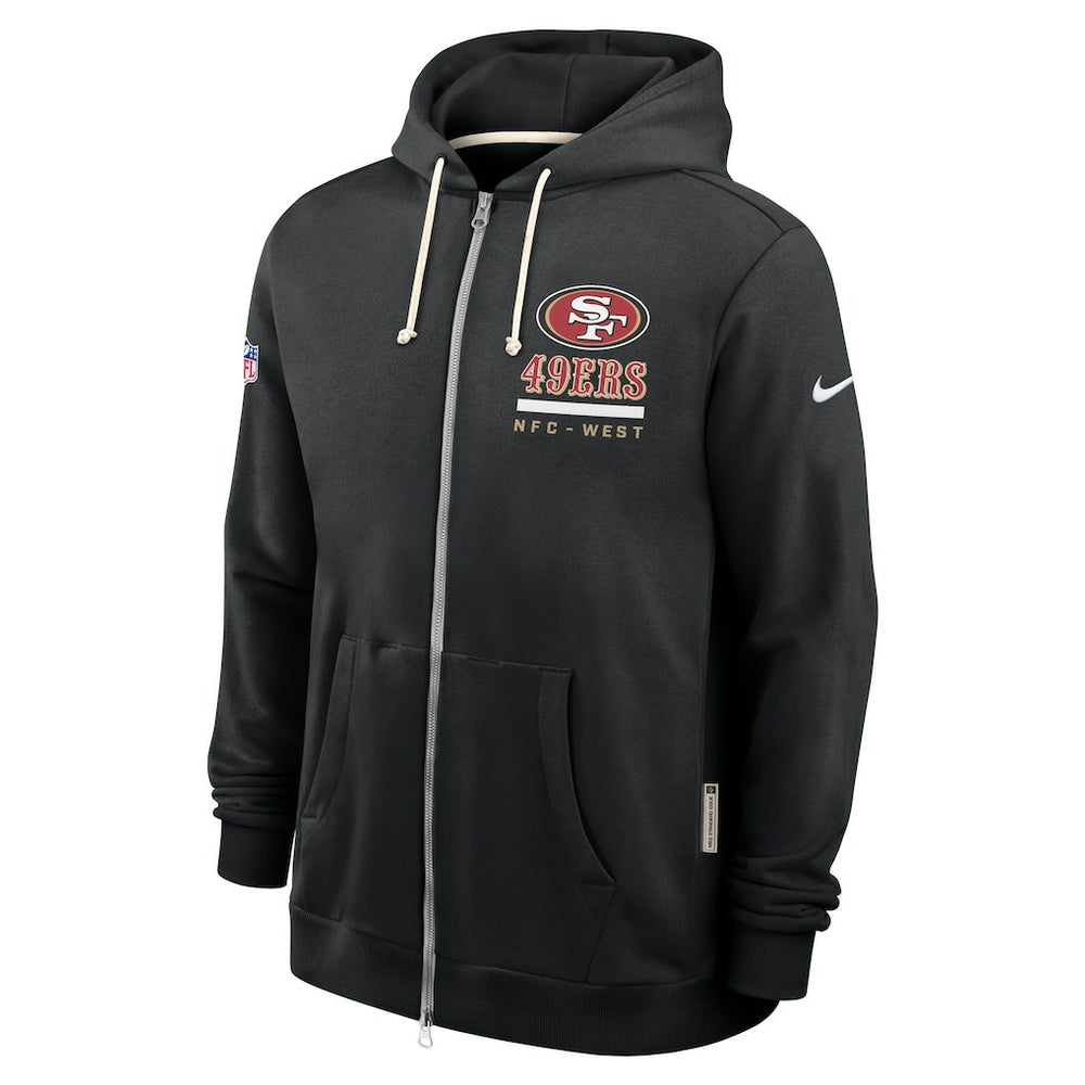 San Francisco 49ers Sideline Standard Issue Utility Player Dri-FIT Full-Zip Hoodie - Black - Nike
