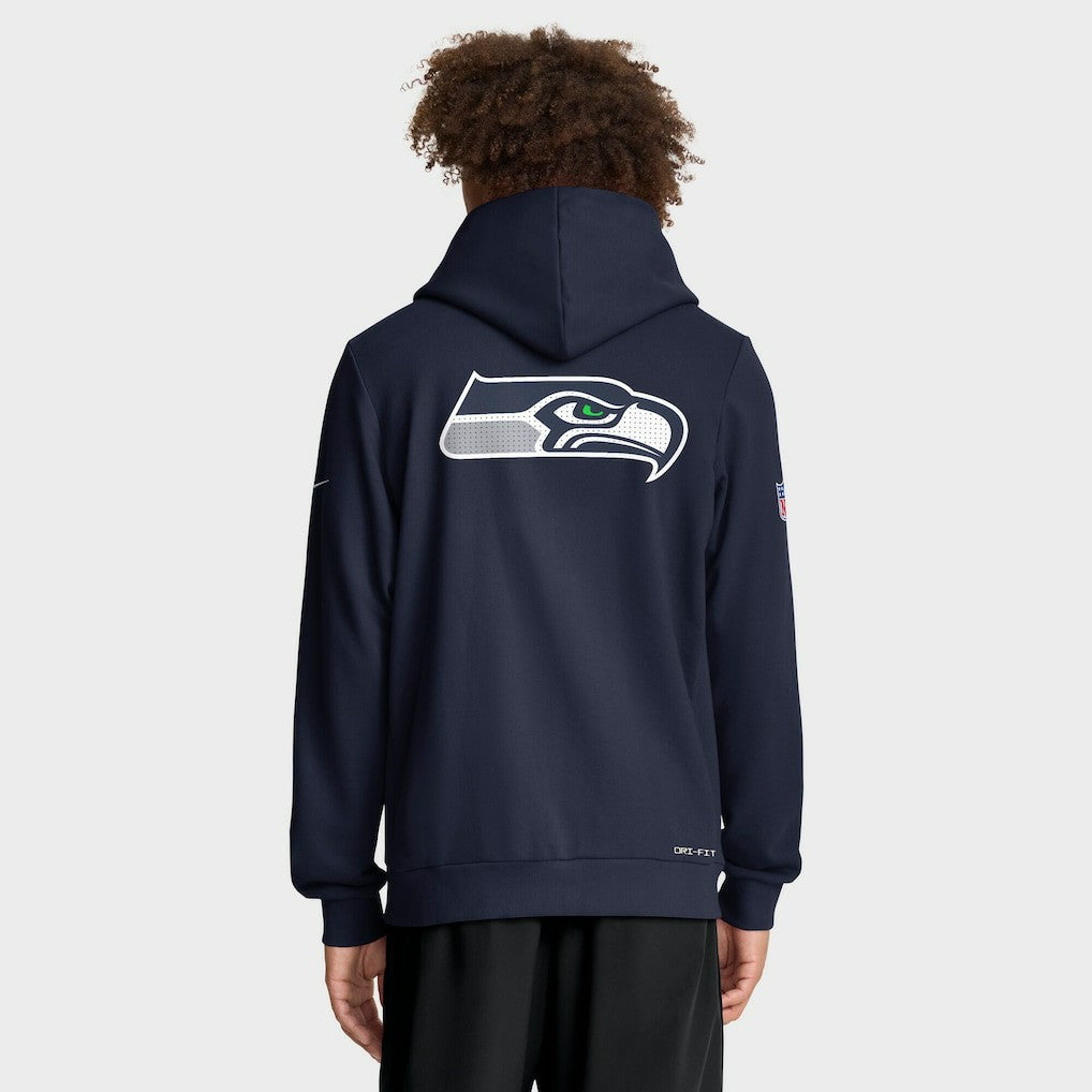 Seattle Seahawks Sideline Standard Issue Utility Player Dri-FIT Full-Zip Hoodie - College Navy - Nike