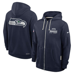 Seattle Seahawks Sideline Standard Issue Utility Player Dri-FIT Full-Zip Hoodie - College Navy - Nike