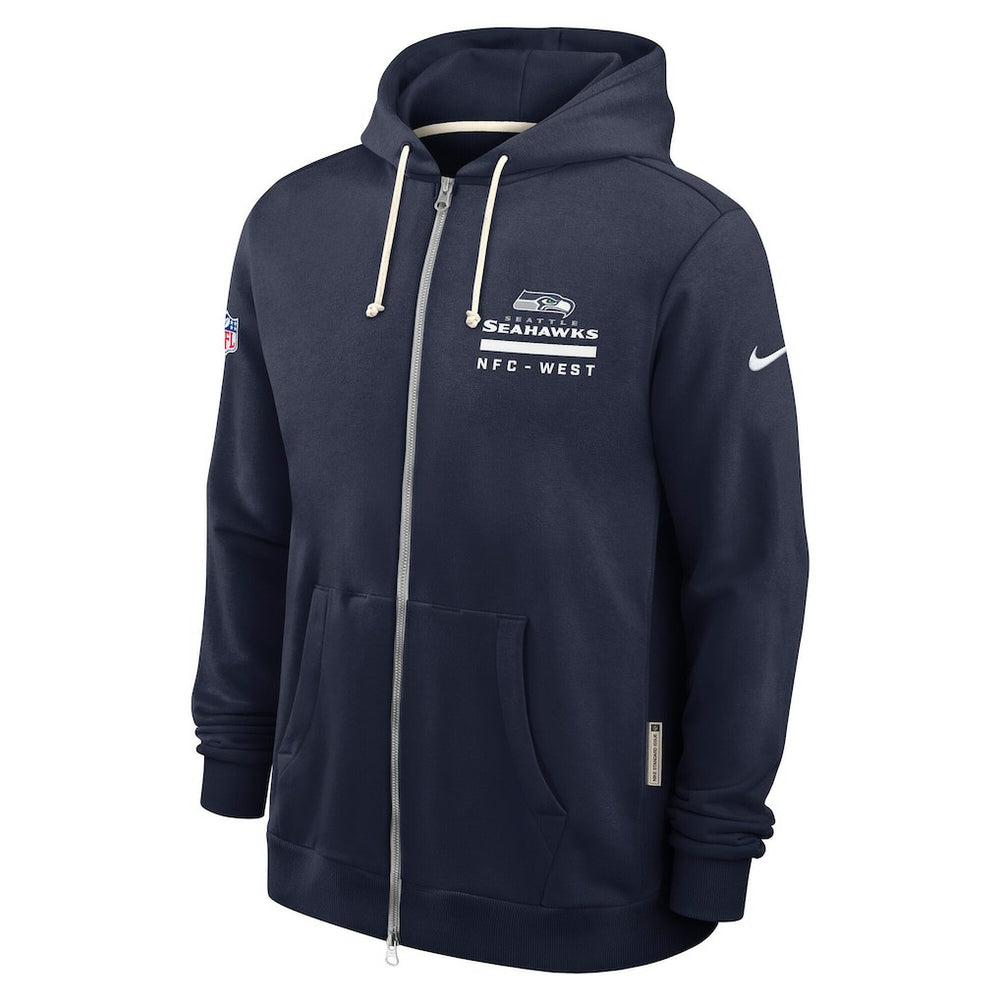 Seattle Seahawks Sideline Standard Issue Utility Player Dri-FIT Full-Zip Hoodie - College Navy - Nike