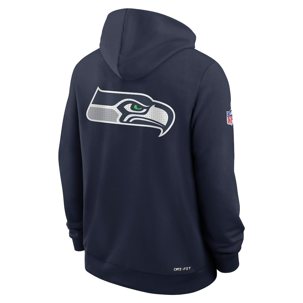 Seattle Seahawks Sideline Standard Issue Utility Player Dri-FIT Full-Zip Hoodie - College Navy - Nike