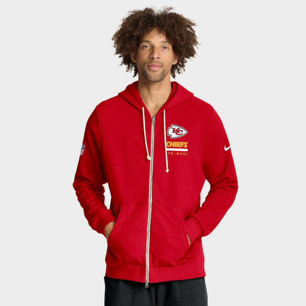 Kansas City Chiefs Sideline Standard Issue Utility Player Dri-FIT Full-Zip Hoodie - Red - Nike