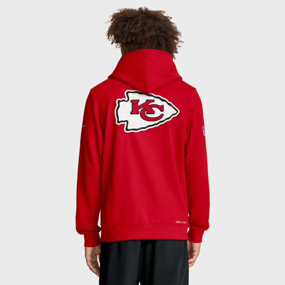 Kansas City Chiefs Sideline Standard Issue Utility Player Dri-FIT Full-Zip Hoodie - Red - Nike