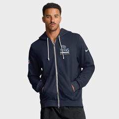 Tennessee Titans Sideline Standard Issue Utility Player Dri-FIT Full-Zip Hoodie - Navy - Nike