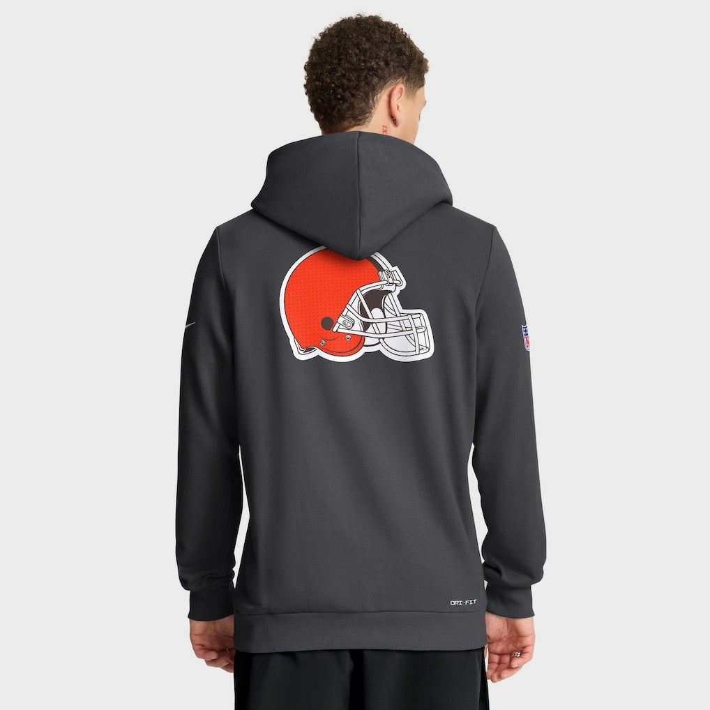 Cleveland Browns Sideline Standard Issue Utility Player Dri-FIT Full-Zip Hoodie - Anthracite - Nike
