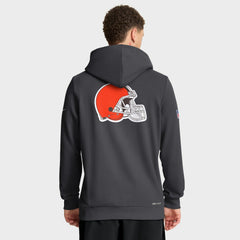 Cleveland Browns Sideline Standard Issue Utility Player Dri-FIT Full-Zip Hoodie - Anthracite - Nike