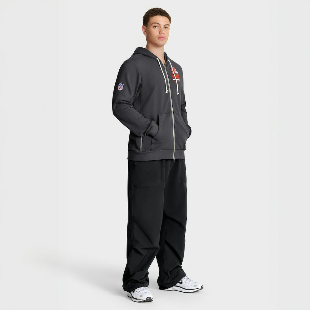 Cleveland Browns Sideline Standard Issue Utility Player Dri-FIT Full-Zip Hoodie - Anthracite - Nike