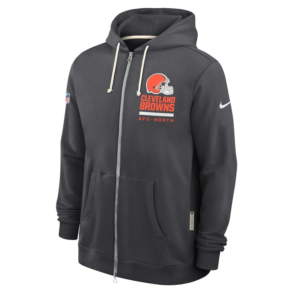 Cleveland Browns Sideline Standard Issue Utility Player Dri-FIT Full-Zip Hoodie - Anthracite - Nike