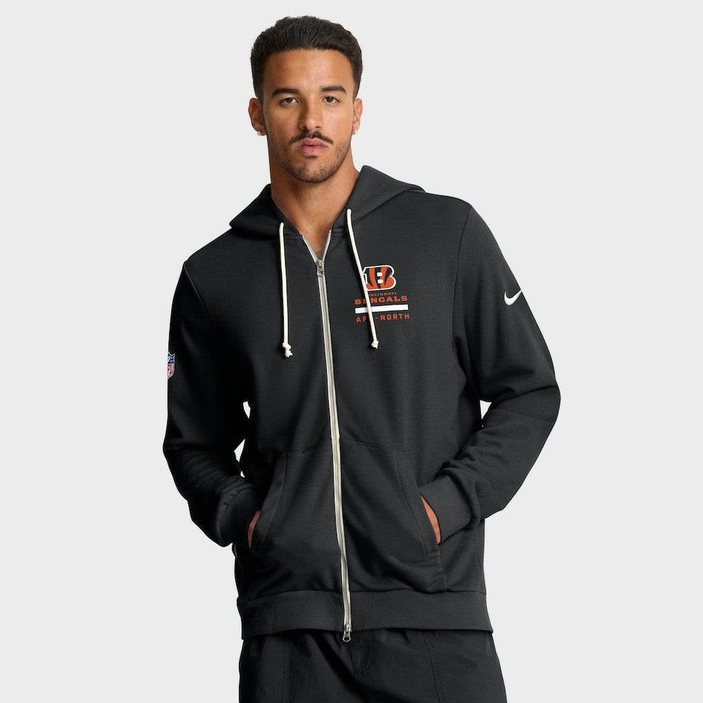 Cincinnati Bengals Sideline Standard Issue Utility Player Dri-FIT Full-Zip Hoodie - Black - Nike