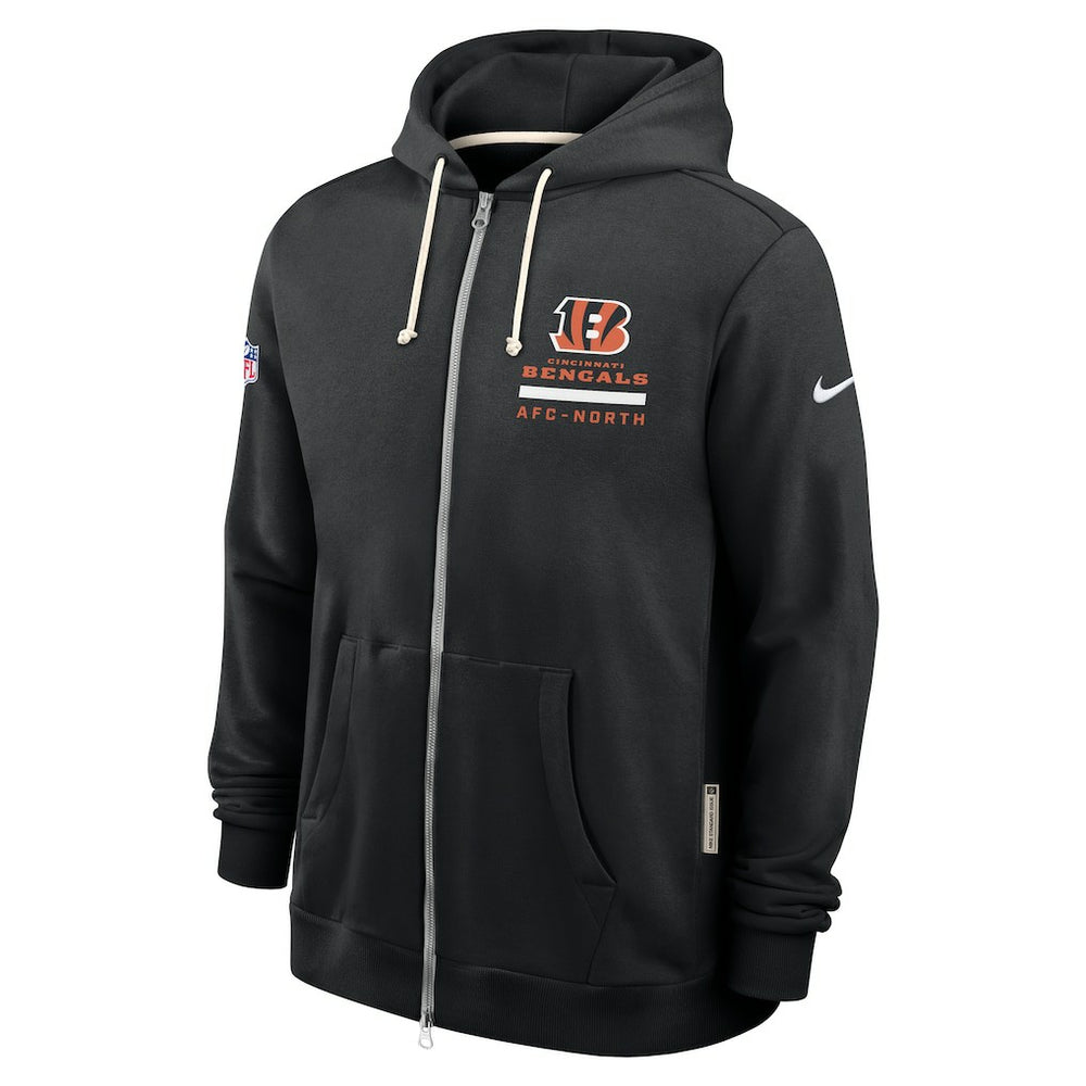 Cincinnati Bengals Sideline Standard Issue Utility Player Dri-FIT Full-Zip Hoodie - Black - Nike