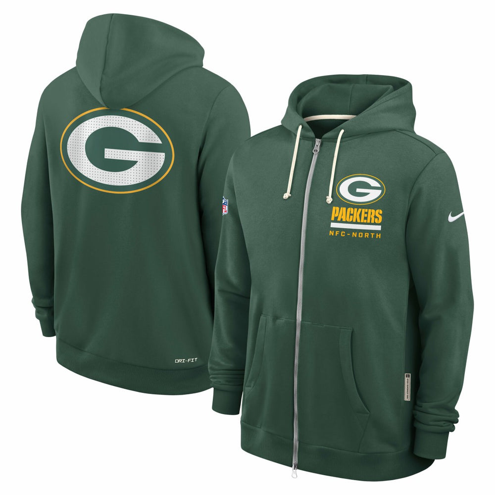 Green Bay Packers Sideline Standard Issue Utility Player Dri-FIT Full-Zip Hoodie - Green - Nike