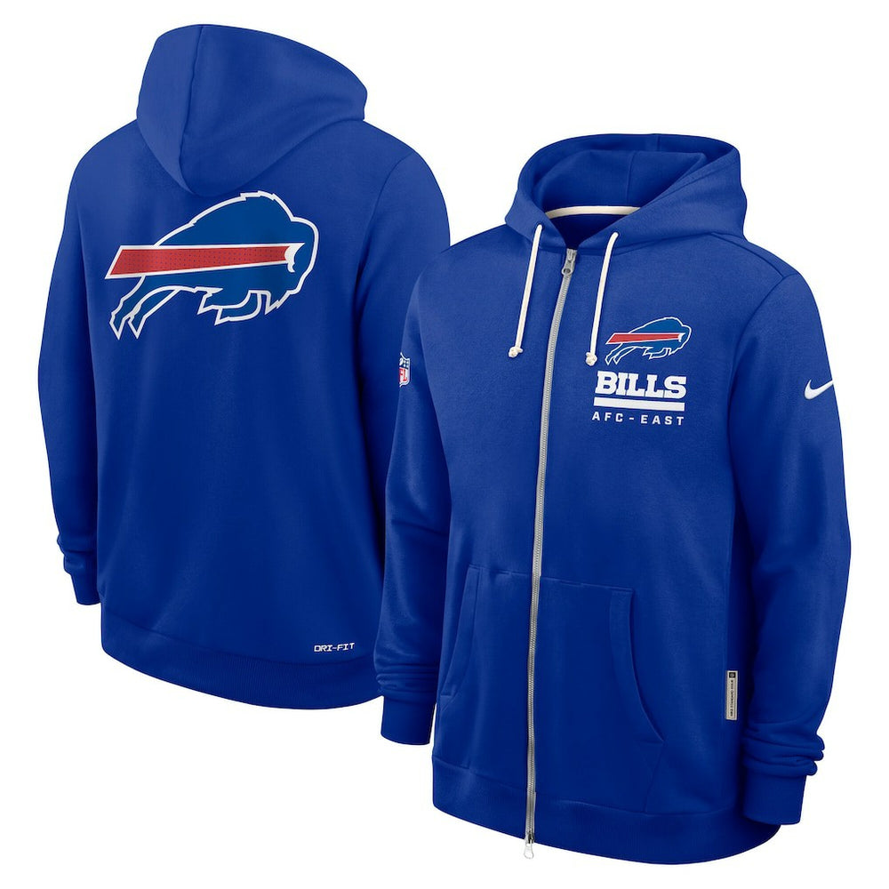 Buffalo Bills Sideline Standard Issue Utility Player Dri-FIT Full-Zip Hoodie - Royal - Nike