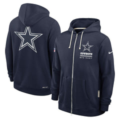 Dallas Cowboys Sideline Standard Issue Utility Player Dri-FIT Full-Zip Hoodie - Navy - Nike