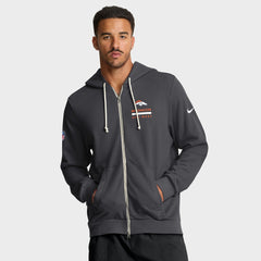Denver Broncos Sideline Standard Issue Utility Player Dri-FIT Full-Zip Hoodie - Anthracite - Nike